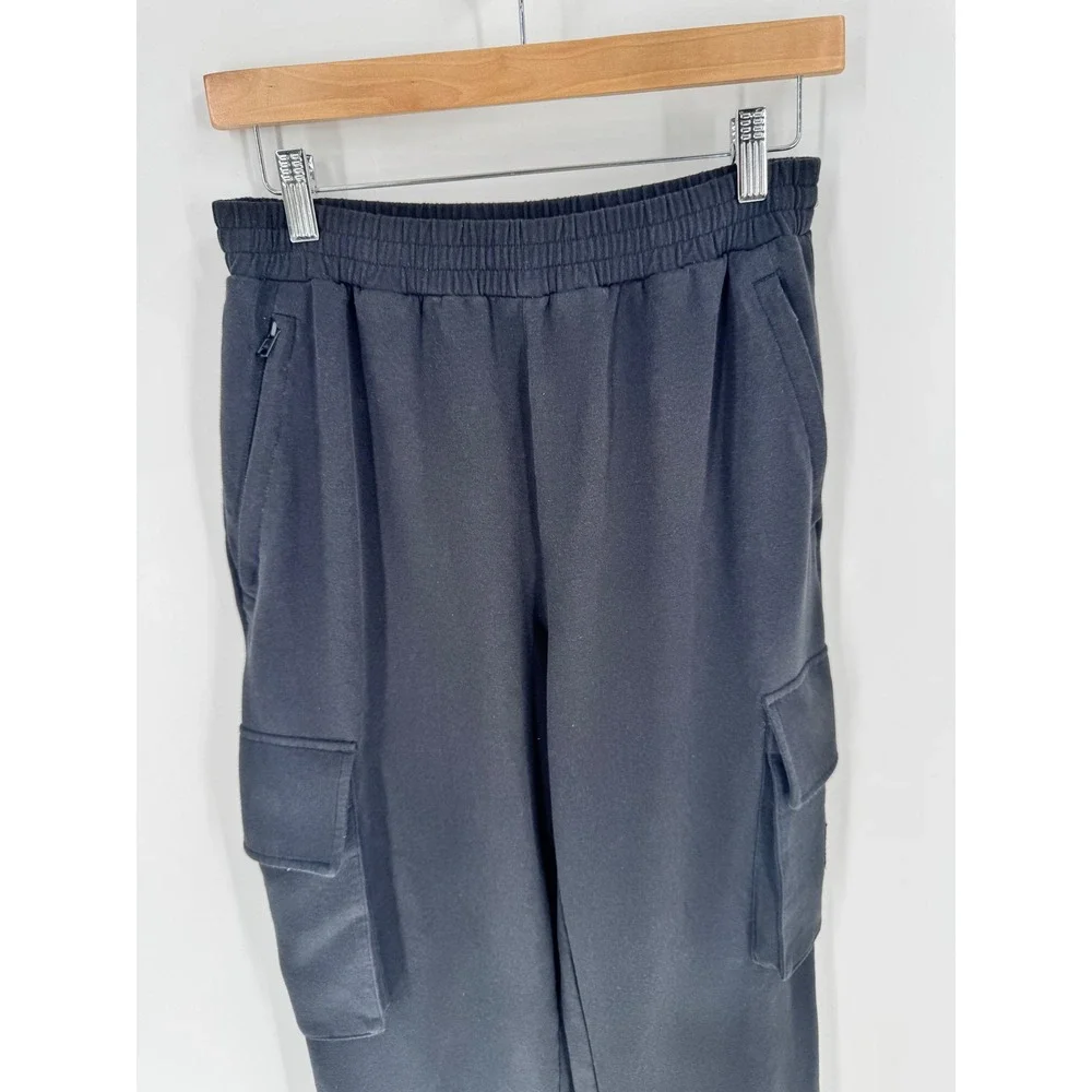ALO Yoga Cargo Utility Pants Womens XS Black High Waist Soft Washed Pocket